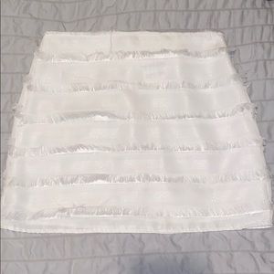 White ruffle skirt from copper closet
